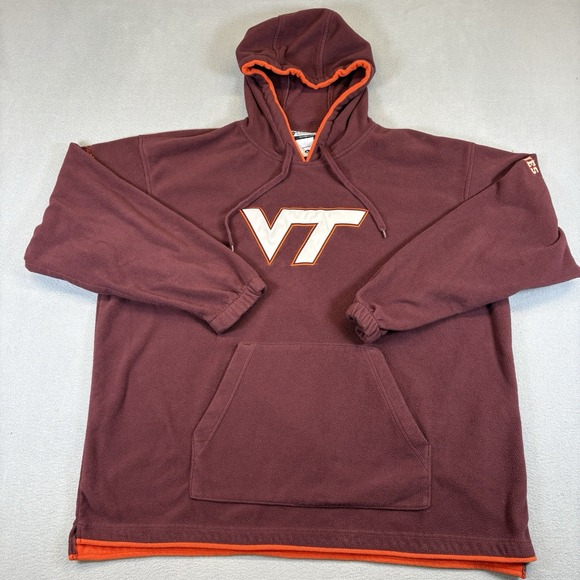 Columbia Other - Y2K Columbia Virginia Tech Hokies Hoodie Mens XL Maroon Fleece Pullover VT